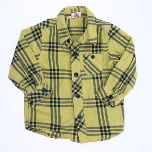 Bit'z Kids Boys Yellow | Black Button Down Long Sleeve size: 18-24 Months